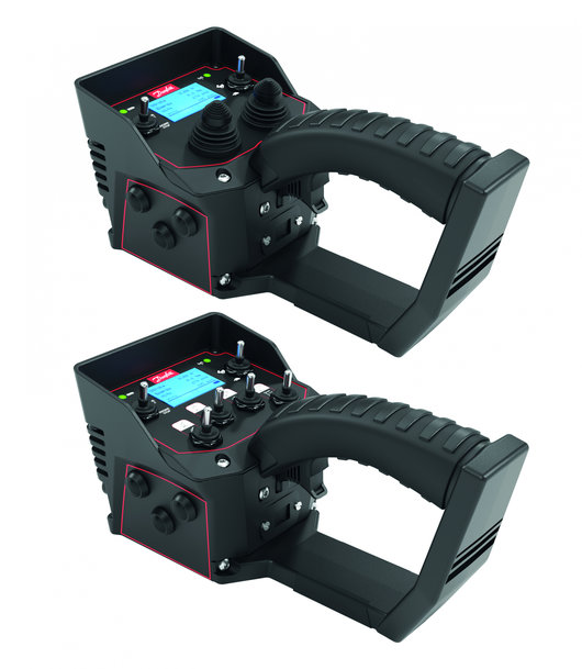Danfoss IK1-G pistol grip remote control provides ergonomically optimized one-handed operation